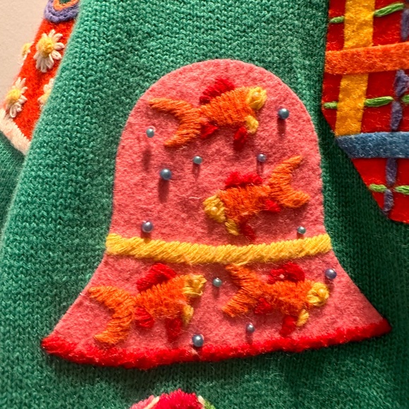 Michael Simon Size L  Short sleeve embroidered sweater - Picture 14 of 15